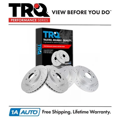 Rotores de freno perforados TRQ para Chevrolet Malibu 12-16 Buick LaCrosse Regal 13-15 Foto 1 de 4