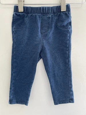 Circo Bebé Niñas Imitación Denim Algodón Cintura Elástica Tirar de Jeggings Azul Oscuro 6-9M Foto 1 de 3