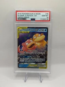 POKEMON SLOWPOKE PSYDUCK UNIFIED MINDS 35 PSA 10 GEMA COMO NUEVO INVEST TAG TEAM - Imagen 1 de 2