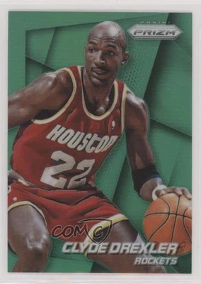 2014-15 Panini Prizm Green Prizm Clyde Drexler #178 HOF - Image 1 of 3