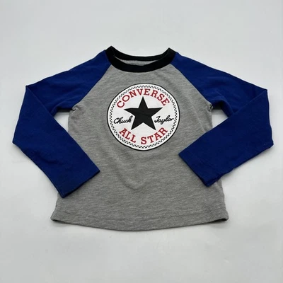 Camisa Converse Manga Larga Niños Pequeños Talla 3T Logo Estampado Gráfico. #36799 Foto 1 de 4