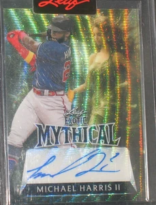 Michael Harris II 2023 Leaf Exotic Mythical Autograph Rookie (1/1) 1 of 1 Braves - Picture 1 of 3
