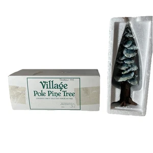 Department 56 Village Pole Pine Tree 8" Cast Porcelain Tree #5528-0 - Picture 1 of 7