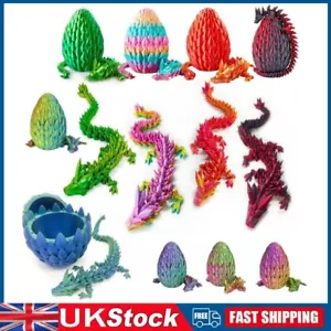 4Pcs 3D Printed Dragon Eggs with Dragon Inside Articulated Dragon Fidget Toy UK - Picture 1 of 12