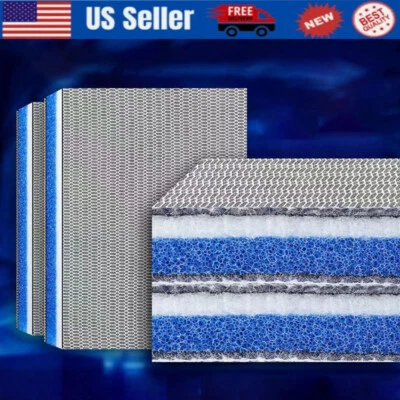 Medios de esponja de filtro de acuario 8D mejorados 8 capas sin pegamento almohadillas de filtro pecera Foto 1 de 4