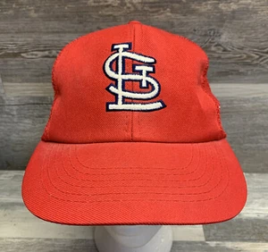Vintage St Louis Cardinals Mesh Trucker 80s 90s MLB Cap Snapback Hat Annco - Picture 1 of 6