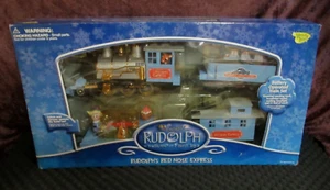 RANKIN BASS , RUDOLPH'S RED NOSE EXPRESS TRAIN SET , NEW FACTORY SEALED SET - Picture 1 of 20