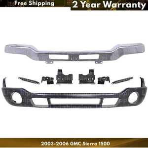 Front Bumper Face Bar Chrome & Lower Valance Kit For 2003-2006 GMC Sierra 1500 - Picture 1 of 6