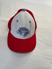 Pacific Headwear Red & White Crab Hat Size S-M Fitted Baseball Hat Cap