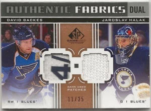 2011-12 SP Game Used Authentic Fabrics Dual Patches #AF2BH Backes Halak 11/25 - Picture 1 of 2