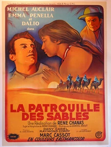 LA PATROUILLE des SABLES-1954-M.AUCLAIR-R.CHANAS-60 X 80 cm -RARE-ENTOILEE - Picture 1 of 3