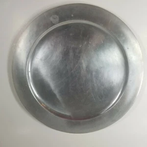 Serving Platter MetalCraft 14" Large Round Shiny Pewter Vintage York PA USA - Picture 1 of 9