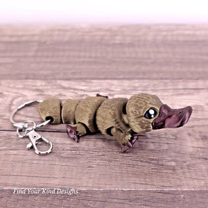 Mini Platypus Keychain 3D Printed – 4" Articulated Flexi Fidget Toy Gift - Picture 1 of 5