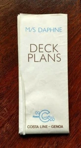 Vintage Kreuzfahrtschiff Deck Plan COSTA LINE GENUA MS DAPHNE - Bild 1 von 2
