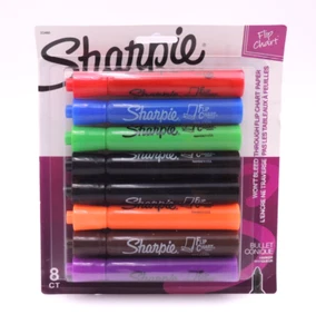 Sharpie Flip Chart Markers Bullet Tip Assorted Colors 8 Pack! Brand NEW! - Picture 1 of 6
