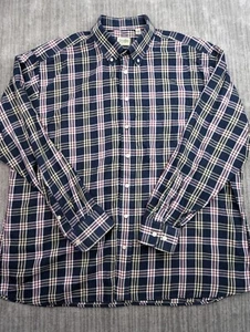 Vintage Gitman Bros Shirt Mens 2XL XXL Blue Plaid Button Down Casual Woven USA - Picture 1 of 14