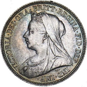Chelín 1896 (rosa grande) - Moneda de plata británica Victoria - Excelente - Imagen 1 de 2