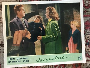 Jacqueline 1956 Rank 11x14" British lobby card John Gregson Kathleen Ryan
