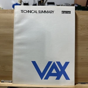 VAX Technical Summary Manual - DEC Digital Equipment Corporation - 1982 - Picture 1 of 17
