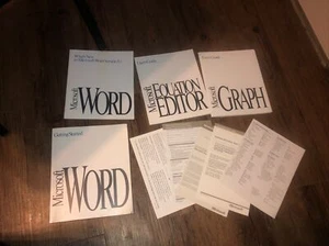 1991 4 Microsoft Word Macintosh Version 5.0 Manuals Word,Graph,Equation Editor - Picture 1 of 19