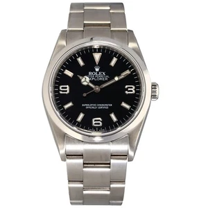 Rolex Explorer 114270 Stainless Steel Watch 36mm Case Black Dial With 17cm Strap - Picture 1 of 7