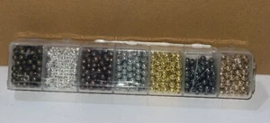 4mm DIY Beads Gold, Silver, Rose Gold, Bronze, Slate, & Oil Rubbed Bronze 910pcs - Picture 1 of 6