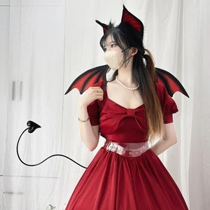 Halloween Costume Cosplay Props Furry Bat-like Ears DIY 3D Bentable Bat Wings GB - Picture 1 of 23