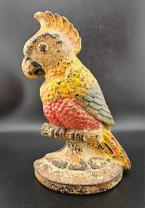Hubley Antik Parot schwer Gusseisen lackiert Türstopper bunt #180 RAR - Bild 1 von 10
