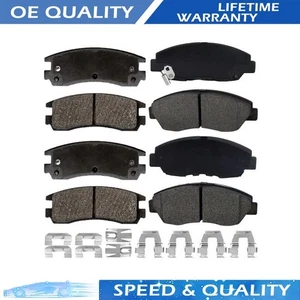 Front Rear Brake Pads Kit For Chevy Suburban Silverado Tahoe Gmc Sierra 1500 - Picture 1 of 35