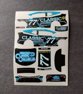 2025 Custom Carson Hocevar #77 Classic Collision 1/64 Peel & Stick Decals - Bild 1 von 1