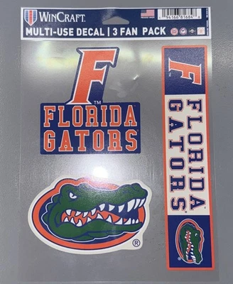 Florida Gators NCAA Multi Use Decal Sticker Sheet-3 Fan Pack  - Image 1 of 3