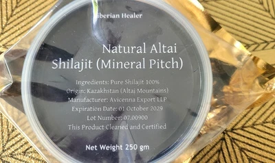 AVICENNA EXPORT LLT Pure Altai mumio shilajit 250 grams Resin: Shilajit, Mumijo, Moomiyo