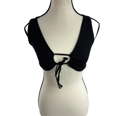 Bralette Out From Under Mujer M/L Negro Corbata Frontal Cuello en V Elástico Foto 1 de 4