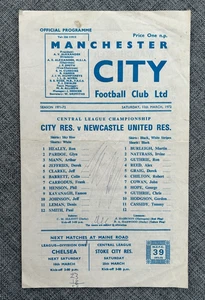 MANCHESTER CITY RESERVES V NEWCASTLE UNITED RESERVES 1972 - Picture 1 of 2