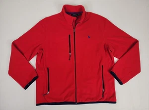 Chaqueta polar Polo Ralph Lauren Performance cremallera completa para hombre XL extra grande roja - Imagen 1 de 12