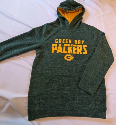 Felpa con cappuccio NFL Team Apparel-Green Bay Packers poliestere giovanile XL (14-16) - Immagine 1 di 4