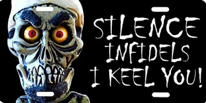 Achmed The Dead Terrorist Jeff Dunham Puppet Vanity Official License Plate Sign - Picture 1 of 1