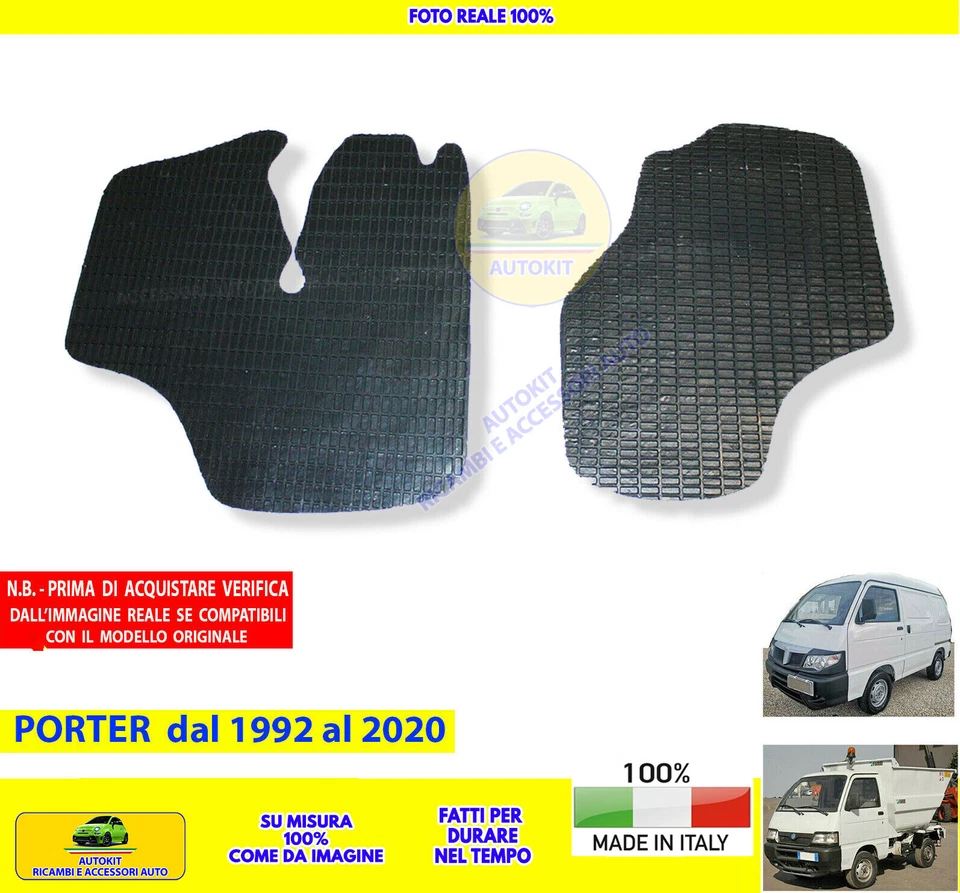AUTOKIT GS Per Porter dal 1993>2019 Tappeti COMPATIBILI Specifici Tappetini in Gomma