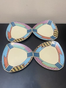 4 Rosenthal Flash Studio Line Dorothy Hafner Plates Germany 6.5" Memphis 80s - Picture 1 of 11