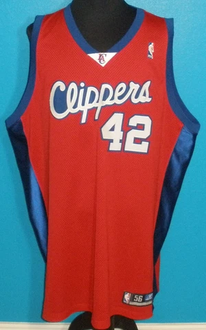 EUC Adult 56 Reebok NBA Los Angeles LA Clippers #42 Elton Brand Jersey SEWN Cover