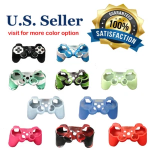 (Multi colors) Rubber Gel Cover Case For Sony Play Station PS3 Controller - Picture 1 of 17
