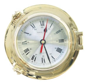 Reloj en Ojo de Toro Latón Náutico Ø=14cm Sea4You Decoración Marítima - Imagen 1 de 1