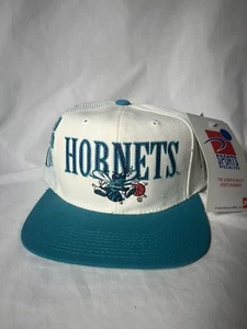 Vintage Charlotte Hornets sports specialty snapback hat Nwt 90s Nos - Picture 1 of 7