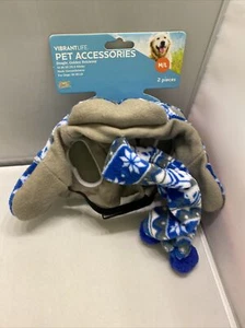 Vibrant Life Hat and Scarf Set Pet Accessories Blue Multi - Bild 1 von 12