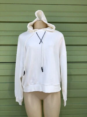 NUEVA SUDADERA CON CAPUCHA ZARA Mujer BLANCA CON COSTURAS SUPERIORES M ZARA 1660 305 #1342 Foto 1 de 4