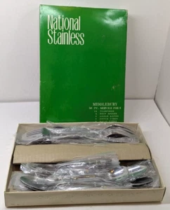 Vintage National Stainless 50 Piece Flatware Set Middlebury Japan (New Complete) - Picture 1 of 22