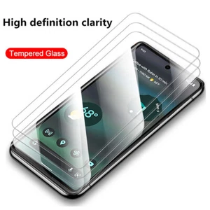 For Google Pixel 8 7 6 Pro 7A 6A 5 Screen Protector HD Tempered Glass Full Cover - Picture 1 of 12
