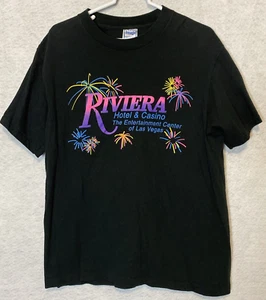 Vintage Single Stitch Riviera Hotel & Casino Las Vegas Graphic T Shirt Large - Picture 1 of 5