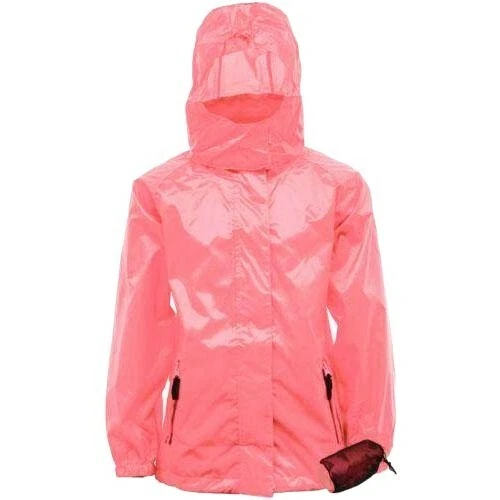 MÄDCHEN 3-4 Jahre WASSERDICHTE ATMUNGSAKTIVE JACKE Üppiges Rosa Winddicht Mantel Anorak - Bild 1 von 1
