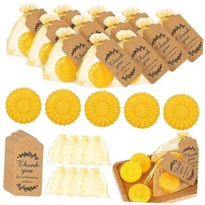 Demissle 50 Set Sunflower Soap Favors Fall Wedding Favors with Thank You Tag  - Picture 1 of 7